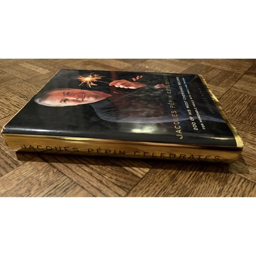 Jacques Pepin Celebrates 2001 Hardcover Cook Book 1st Edition Knopf DJ Vintage